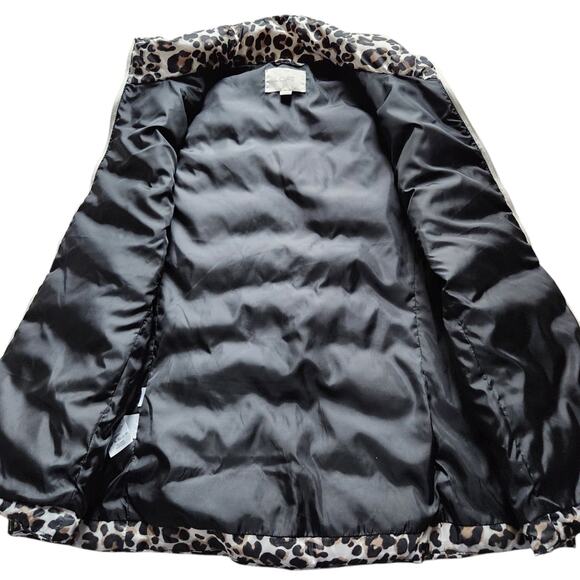 LOFT leopard print puffer vest size S - Picture 4 of 10